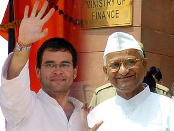 Letters exchanged between Rahul Gandhi, Anna Hazare