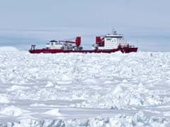 Trapped ships break through Antarctic ice