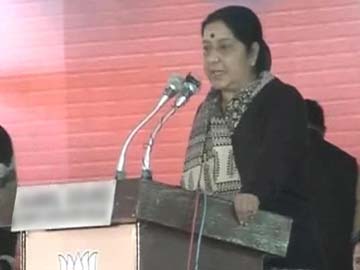 Congress fears losing, so not naming PM candidate, says Sushma Swaraj: highlights