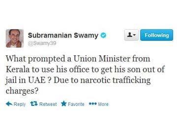Shashi Tharoor says 'not me' to Subramanian Swamy's tweet