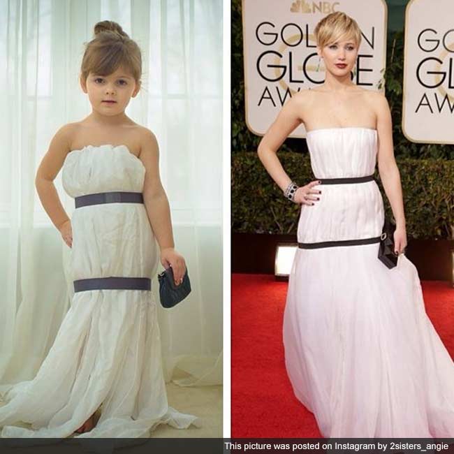 She makes celebrity dresses out of paper and she's only four