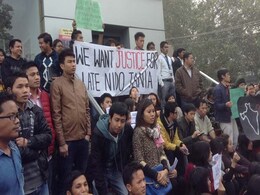 Arunachal Pradesh student Nido Taniam's death: protests at Delhi market where he was allegedly thrashed Arunachal Pradesh student Nido Taniam's death: protests at Delhi market where he was allegedly thrashed