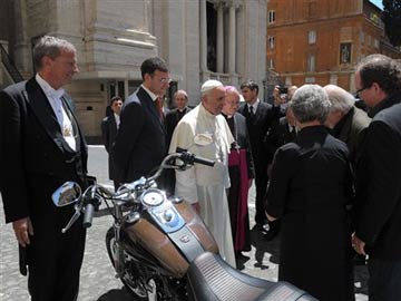 Pope Francis' Harley sells to mystery buyer for 241,500 euros