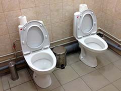 Olympic Loo-Loo: Another twin toilet seen in Sochi