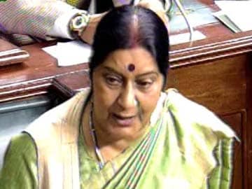 In speech against discrimination, Sushma Swaraj's inadvertent slur