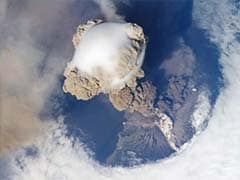 Dazzling volcano eruption in Russia seen from space
