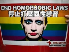 China gay activists' message for Vladimir Putin on Valentine's Day