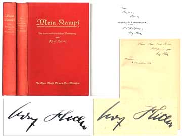 Hitler-signed 'Mein Kampf' copies sell for $65,000