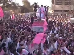 A hero's welcome for K Chandrasekhar Rao in Hyderabad