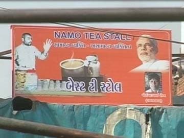 A NaMo tea stall at Naroda Patiya, one of the worst hit areas in 2002 Gujarat riots