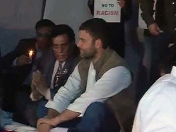 In rare public interaction, Rahul Gandhi meets with student protestors
