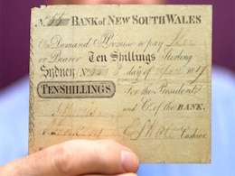 Australia's first banknote fetches $310,000 Australia's first banknote fetches $310,000