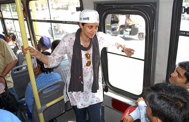 Bus ticket, check. Election ticket, check. Gul Panag is on her way