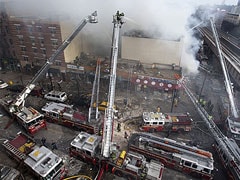 Gas blast destroys two New York buildings; six people dead