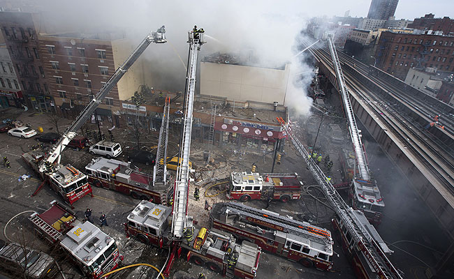 Gas blast destroys two New York buildings; six people dead