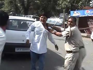 Violence at Congress' Lucknow office by mob led by disgruntled ticket-seeker