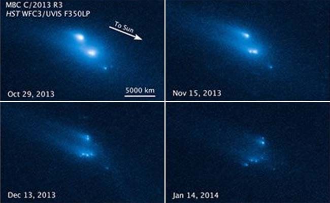 Hubble Telescope captures shattering asteroid 