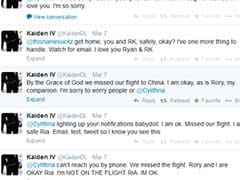 A missing Malaysia Airlines plane and emotional reunion, played live on Twitter