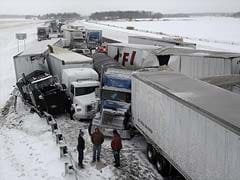Three dead after a 50-car pileup on snowy US highway