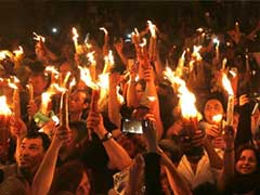 Christians mark Holy Fire rite on eve of Easter