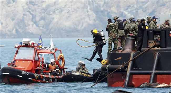 Body recovery from sunken South Korean ferry suspended