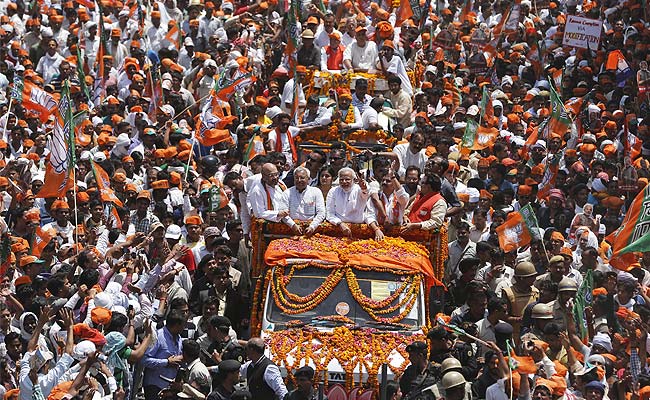 Varanasi at his side, Narendra Modi delivers biggest road-show in world's largest election