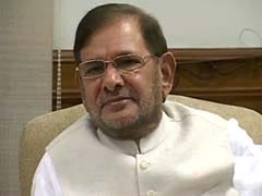 JD-U president Sharad Yadav files nomination papers in Bihar