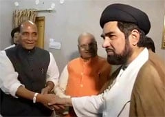 BJP chief Rajnath Singh meets Muslim clerics in Lucknow