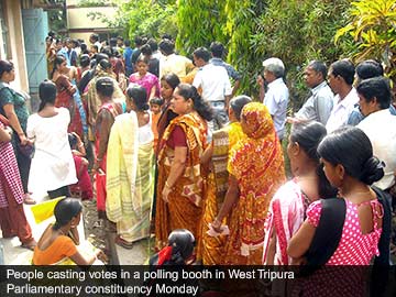 60 per cent polling in Tripura Lok Sabha polls