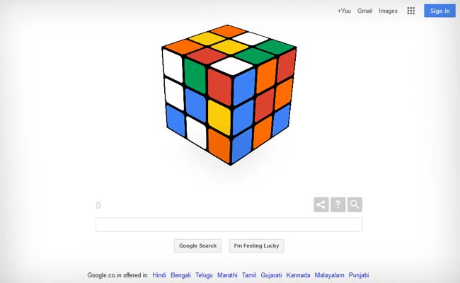 Google Celebrates Rubik's Cube