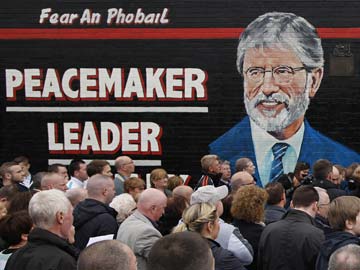  Northern Ireland Republicans Rally Against Gerry Adams Arrest