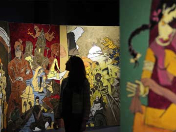 MF Husain's Last Paintings Go On Display in London