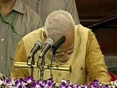 Narendra Modi Fights Back Tears in First Speech In Parliament House