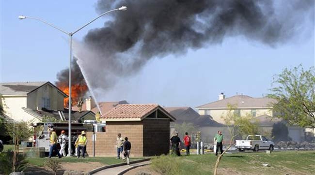 Jet Crashes into California Homes but No Injuries 