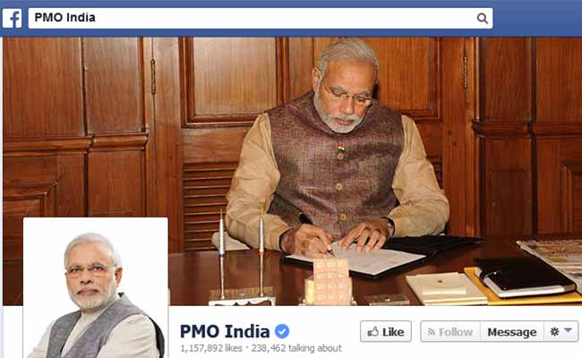 PMO India Facebook Page Gets over Million 'Likes' in Four Days