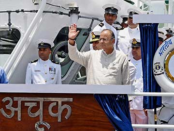 Two Indian Coastguard Ships Commissioned by Arun Jaitley