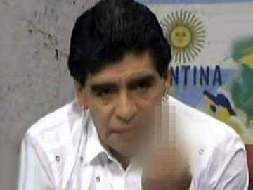 Diego Maradona's Obscene Gesture on Live Television