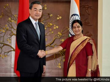 Chinese Foreign Minister Wang Yi holds talks with Sushma Swaraj