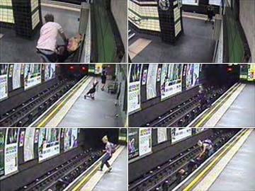 Police Show Images of Child Thrown to Rail Tracks
