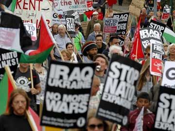 Protesters Descend on British City Ahead of NATO Summit	