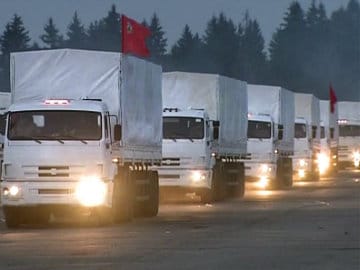 Russian Aid Convoy Drives Into Ukraine