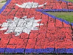 Nepalese Attempt World's Largest Human Flag Record