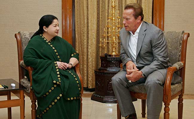 Arnold Schwarzenegger Meets Jayalalithaa in Chennai