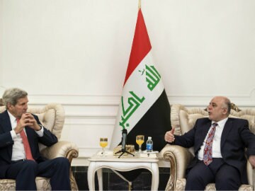 John Kerry, Iraqi PM Haider al-Abadi Embrace Unity to Defeat Insurgency
