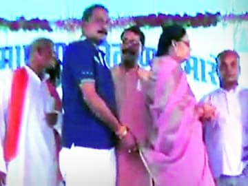 MLA Wipes His Hands on Ex-MP's Sari, Calls It a 'Prank' 