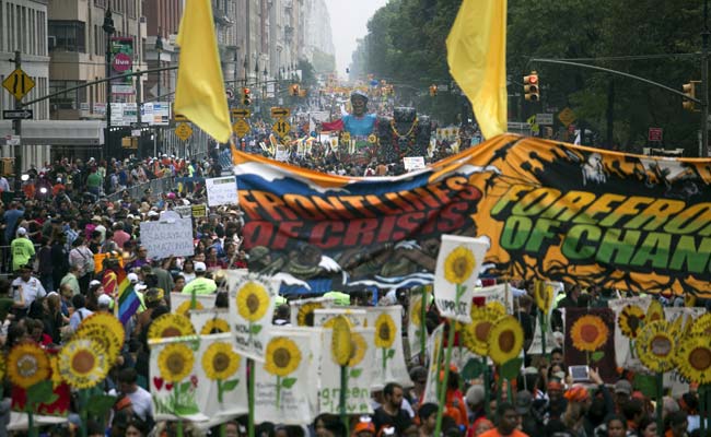 At March in New York, Clarion Call for Action on Climate