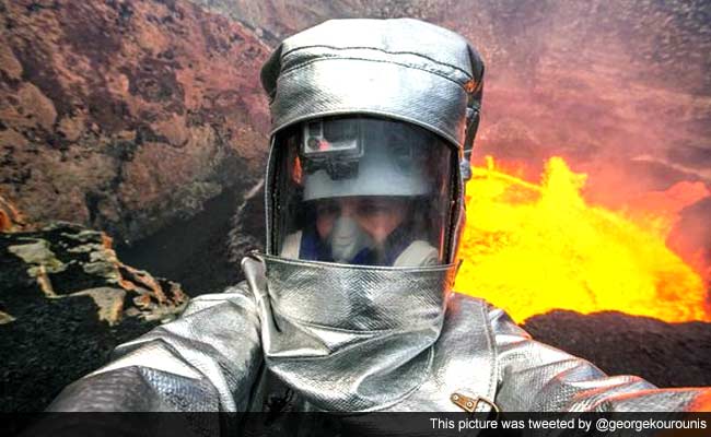 Fire Down Below: Incredible Selfie Inside an Active Volcano