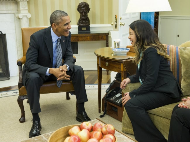 Newly Released Texas Nurse Nina Pham Meets With Barack Obama