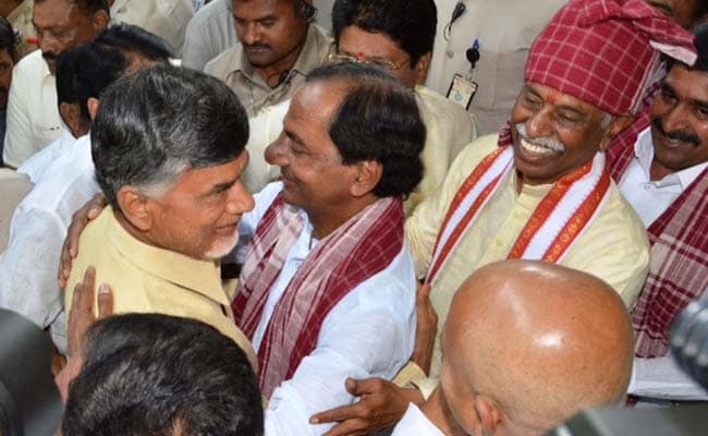 When Chief Ministers of Telangana and Andhra Pradesh Hugged Each Other