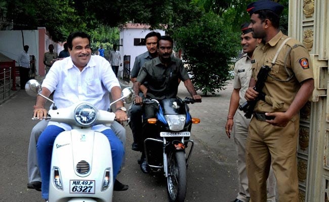 Transport Minister Nitin Gadkari Rides A Scooter, Courts Controversy